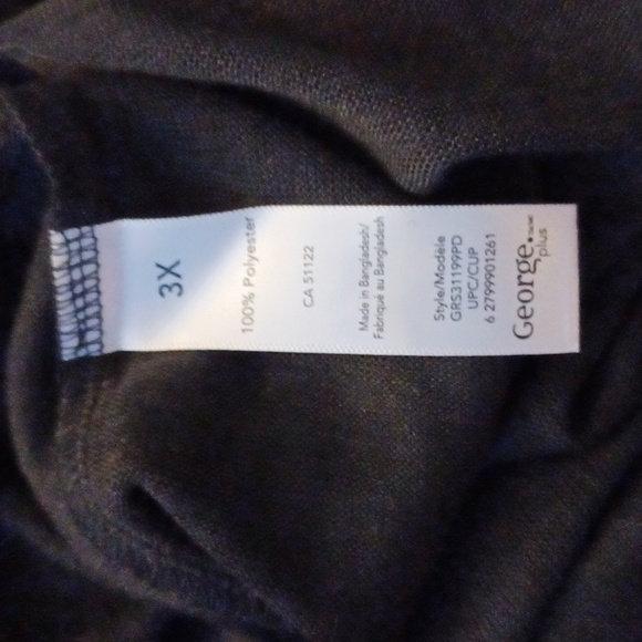 $4 Add-on Black Sheer Cap Sleeve Tee - Size 3X - Picture 7 of 7